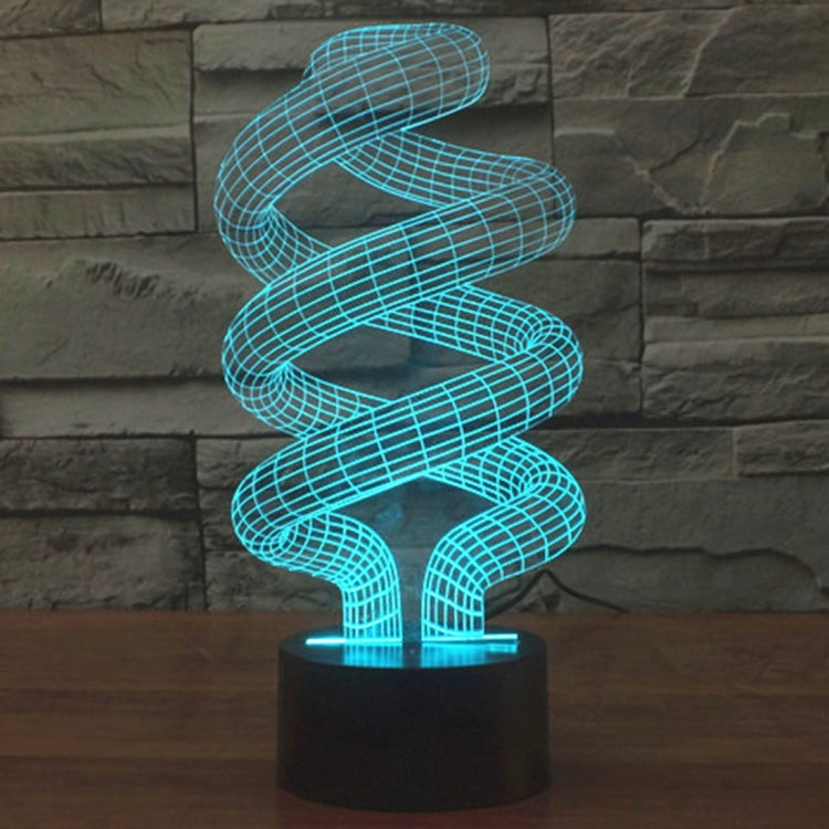 Spiral Style 3D Touch Switch Control LED Light , 7 Color Discoloration Creative Visual Stereo Lamp Desk Lamp Night Light - free shipping - PMC TechLife - Order now!