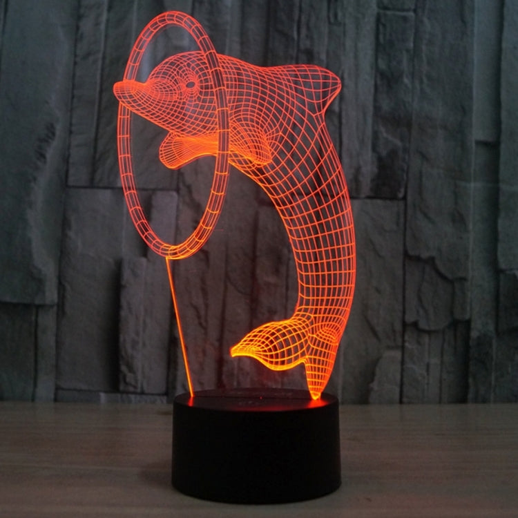 Dolphin Style 3D Touch Switch Control LED Light , 7 Colour Discoloration Creative Visual Stereo Lamp Desk Lamp Night Light - Novelty Lighting by PMC TechLife | Online Shopping South Africa | PMC TechLife | Buy Now Pay Later Mobicred