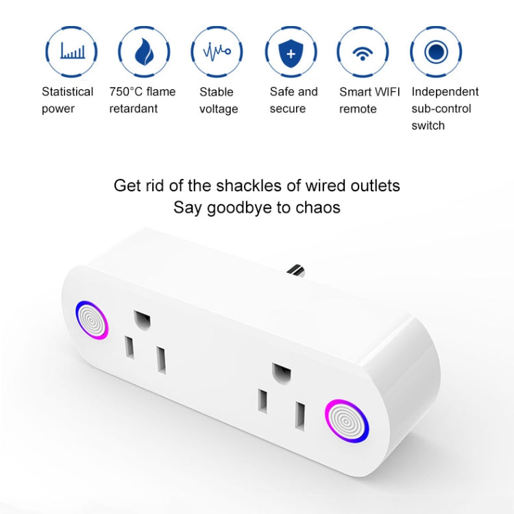 15A WiFi Remote Control Smart Socket Works with Alexa & Google Home & IFTTT, AC 100-240V, US Plug - Smart Socket by PMC Jewellery | Online Shopping South Africa | PMC Jewellery | Buy Now Pay Later Mobicred