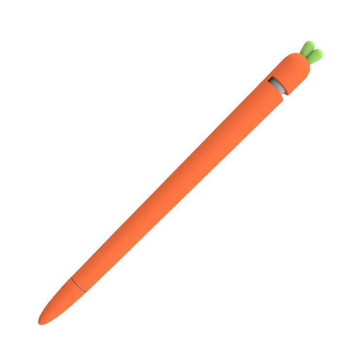 LOVE MEI For Apple Pencil 1 Carrot Shape Stylus Pen Silicone Protective Case Cover (Orange) - Pencil Accessories by LOVE MEI | Online Shopping South Africa | PMC Jewellery