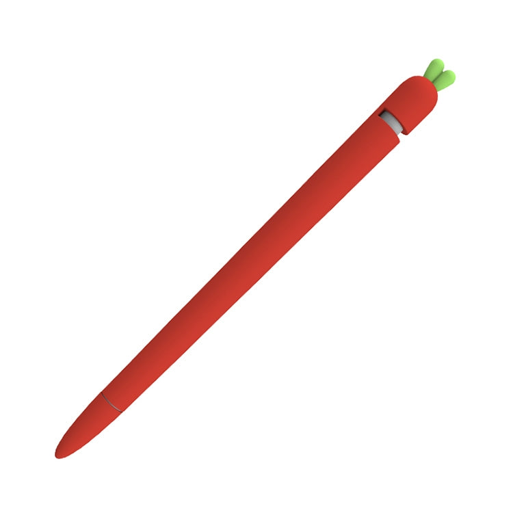 LOVE MEI For Apple Pencil 1 Carrot Shape Stylus Pen Silicone Protective Case Cover (Red) - Pencil Accessories by LOVE MEI | Online Shopping South Africa | PMC Jewellery