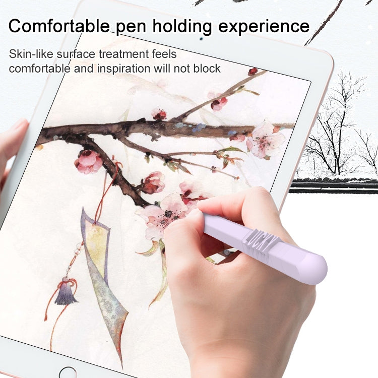 LOVE MEI For Apple Pencil 1 Number Letter Design Stylus Pen Silicone Protective Case Cover(Pink) - Pencil Accessories by LOVE MEI | Online Shopping South Africa | PMC Jewellery