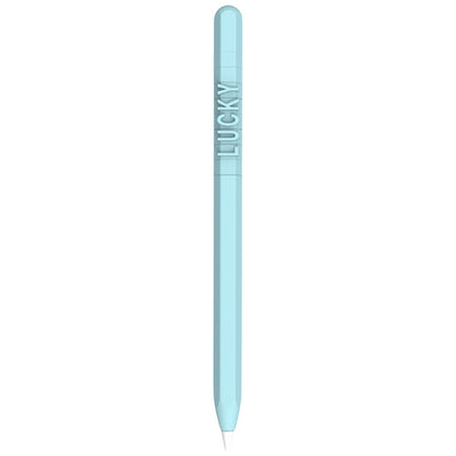 LOVE MEI For Apple Pencil 1 Number Letter Design Stylus Pen Silicone Protective Case Cover(Blue) - Pencil Accessories by LOVE MEI | Online Shopping South Africa | PMC Jewellery