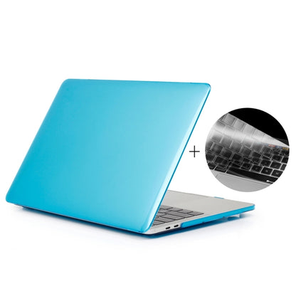 ENKAY Hat-Prince 2 in 1 Crystal Hard Shell Plastic Protective Case + US Version Ultra-thin TPU Keyboard Protector Cover for 2016 New MacBook Pro 13.3 inch with Touchbar (A1706)(Blue) - MacBook Pro Cases by ENKAY | Online Shopping South Africa | PMC Jewellery | Buy Now Pay Later Mobicred