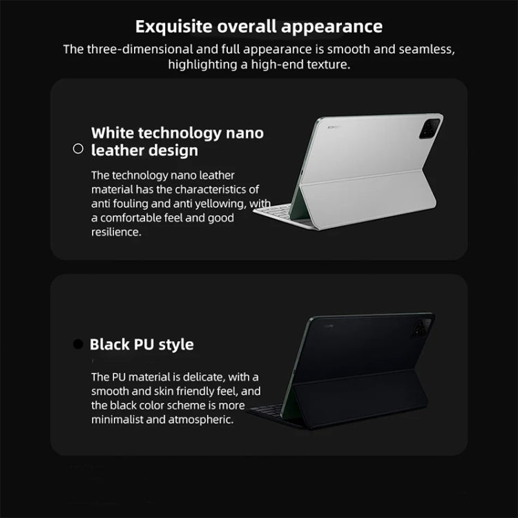 Original For Xiaomi Pad 6S Pro Keyboard Protective Leather Case (White) - free shipping - PMC TechLife - Order now!