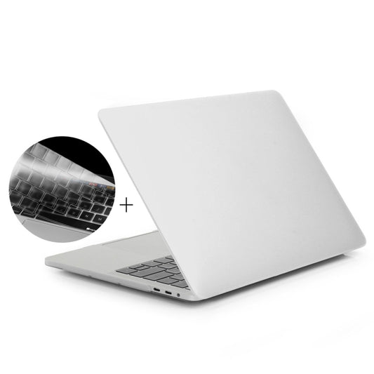 ENKAY Hat-Prince 2 in 1 Frosted Hard Shell Plastic Protective Case + Europe Version Ultra-thin TPU Keyboard Protector Cover for 2016 MacBook Pro 13.3 Inch with Touch Bar (A1706) (White) - MacBook Pro Cases by ENKAY | Online Shopping South Africa | PMC Jewellery | Buy Now Pay Later Mobicred