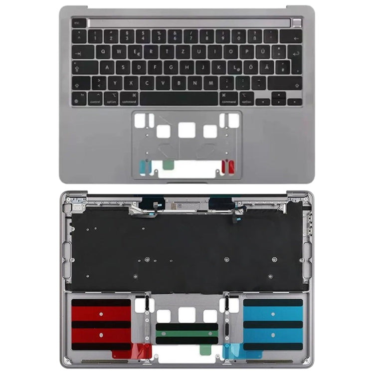 For Macbook Pro 13 inch 2021 A2338 C-side Cover + UK Edition Key Board (Grey) - Bottom Cover by PMC Jewellery | Online Shopping South Africa | PMC Jewellery