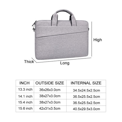 ST03S 14.1 inch Double Side Pockets Wearable Oxford Cloth Soft Handle Portable Laptop Tablet Bag(Grey) - 14.1 inch by PMC Jewellery | Online Shopping South Africa | PMC Jewellery | Buy Now Pay Later Mobicred