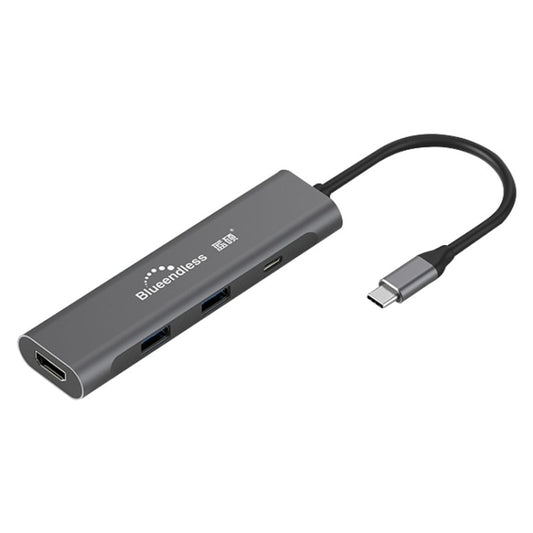 Blueendless 4 In 1 Multi-function Type-C / USB-C to HDMI + PD + Dual USB 3.0 HUB Expansion Dock - USB HUB by Blueendless | Online Shopping South Africa | PMC Jewellery | Buy Now Pay Later Mobicred