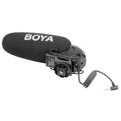 BOYA BY-BM3031 Shotgun Super-cardioid Condenser Broadcast Microphone with Windshield for Canon / Nikon / Sony DSLR Cameras(Black) - Camera Microphone by BOYA | Online Shopping South Africa | PMC Jewellery | Buy Now Pay Later Mobicred