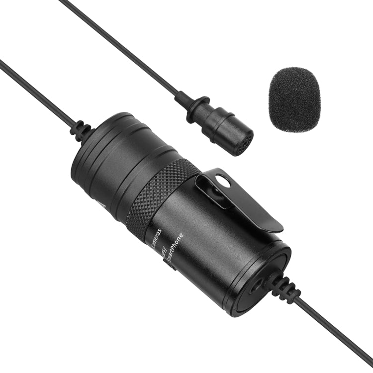 BOYA BY-M1 PRO Universal 3.5mm Plug Omni-directional Lavalier Microphone, Cable Length: 6m (Black) - Camera Microphone by BOYA | Online Shopping South Africa | PMC Jewellery | Buy Now Pay Later Mobicred