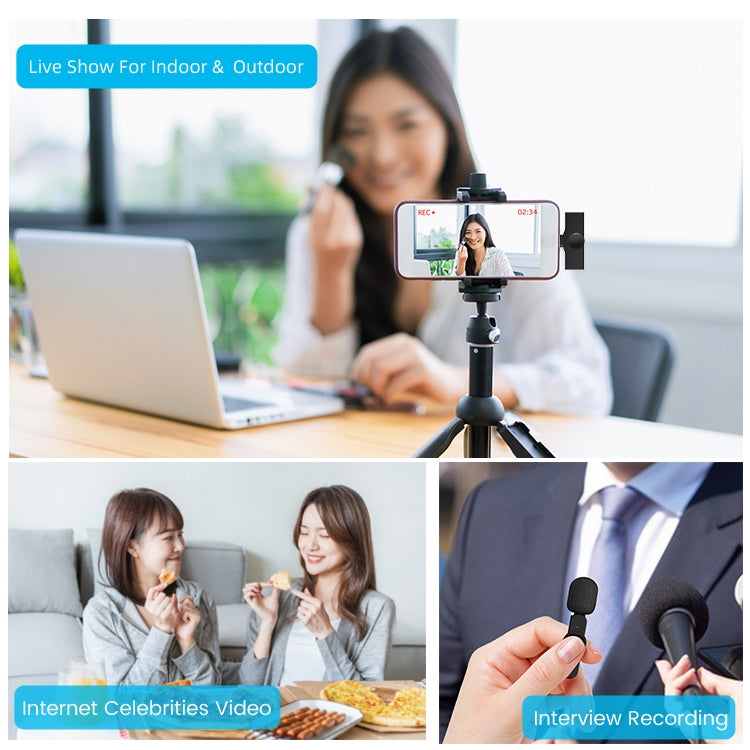 EP033T USB-C / Type-C Interface Lavalier Wireless Radio Microphone - Microphone by PMC Jewellery | Online Shopping South Africa | PMC Jewellery | Buy Now Pay Later Mobicred