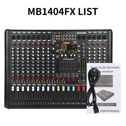 XTUGA B1404FX 14 Channels Bluetooth Audio Mixer Digital DJ Controller Sound Mixing Console (UK Plug) - Live Sound Effects Processors by XTUGA | Online Shopping South Africa | PMC Jewellery | Buy Now Pay Later Mobicred