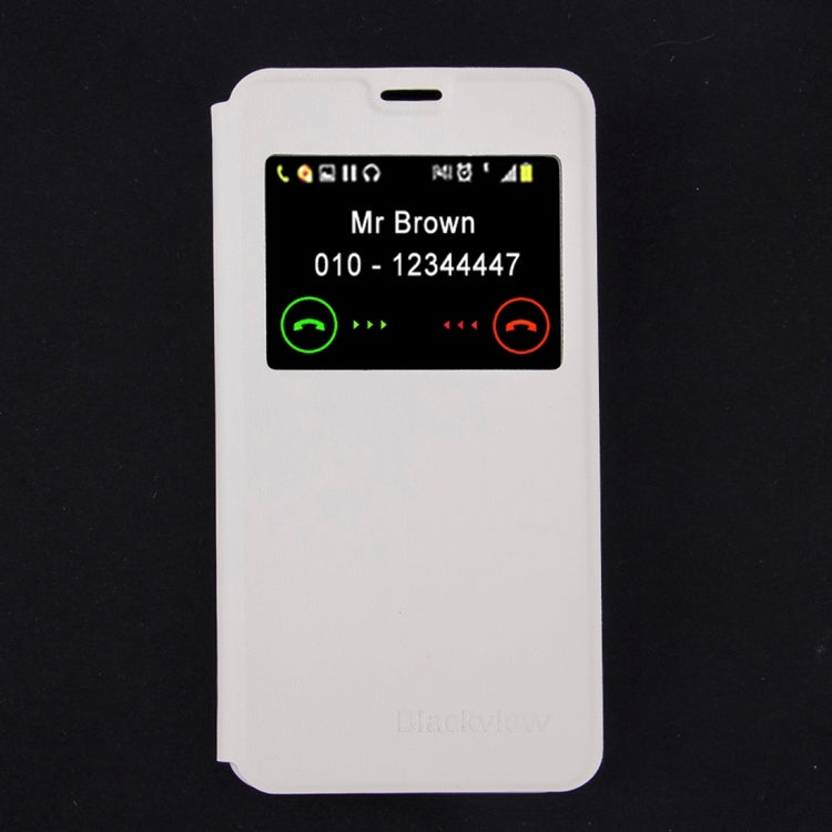 For Blackview BV2000S (S-MPH-7151) Horizontal Flip Leather Case with Call Display ID(White) - More Brand by Blackview | Online Shopping South Africa | PMC Jewellery