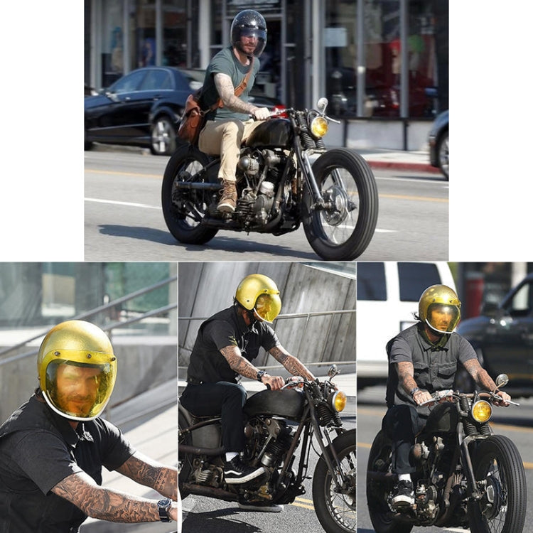 Soman Motorcycle Bubble Visor Open Face Helmet Visor Helmet Windshield Shield with Transparent Frame(Colour) - Helmets by SOMAN | Online Shopping South Africa | PMC TechLife | Buy Now Pay Later Mobicred