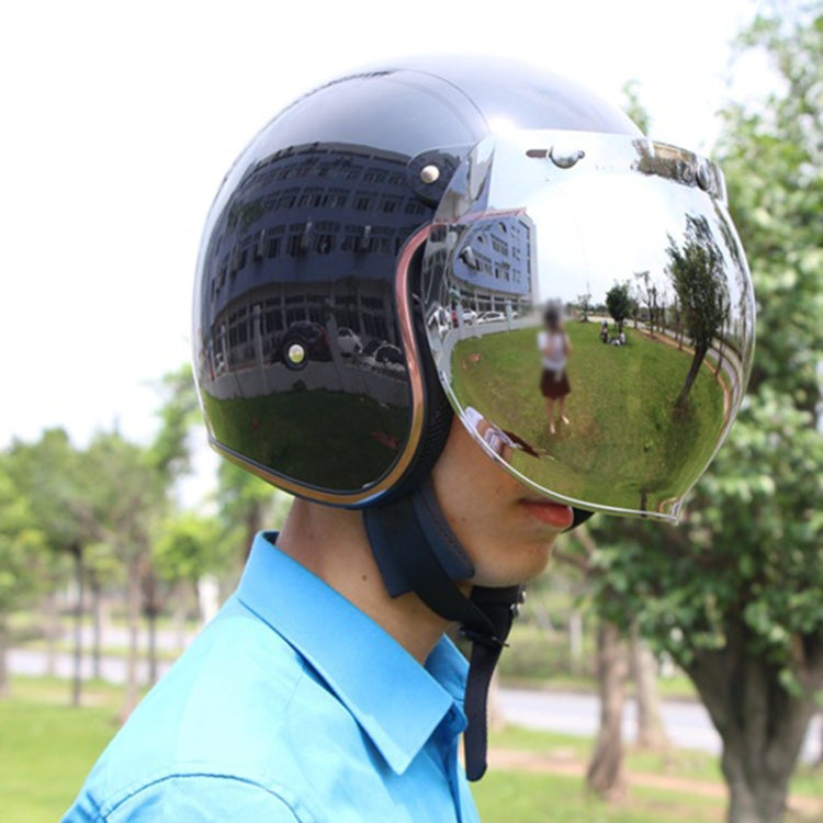 Soman Motorcycle Bubble Visor Open Face Helmet Visor Helmet Windshield Shield with Transparent Frame(Transparent) - Helmets by SOMAN | Online Shopping South Africa | PMC Jewellery | Buy Now Pay Later Mobicred