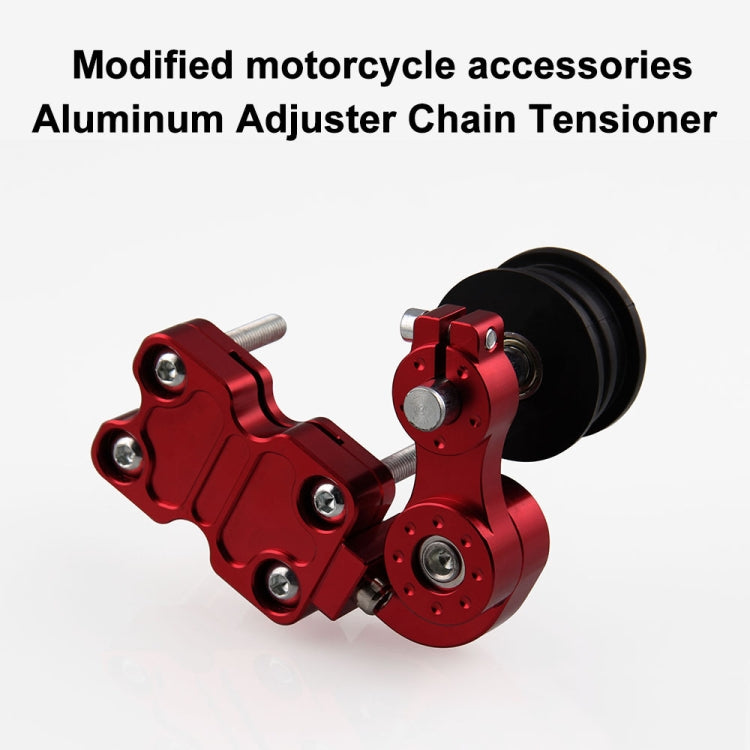 HC154 Motorcycle Modified Accessories Universal Aluminum Alloy Chain Adjuster(Red) - Replacement Parts by PMC Jewellery | Online Shopping South Africa | PMC Jewellery | Buy Now Pay Later Mobicred