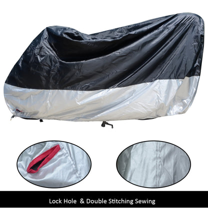 210D Oxford Cloth Motorcycle Electric Car Rainproof Dust-proof Cover, Size: XXXL (Silver) - Raincoat by PMC Jewellery | Online Shopping South Africa | PMC Jewellery | Buy Now Pay Later Mobicred