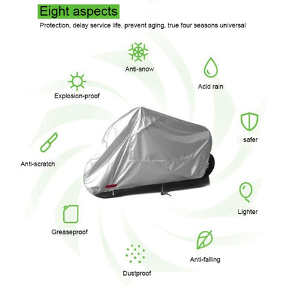 210D Oxford Cloth Motorcycle Electric Car Rainproof Dust-proof Cover, Size: L (Black Silver) - Raincoat by PMC Jewellery | Online Shopping South Africa | PMC Jewellery | Buy Now Pay Later Mobicred