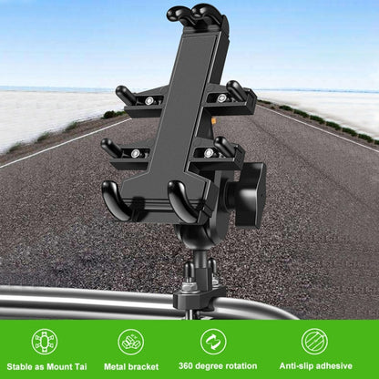 M8 Bolt Ball-Head Motorcycle Multi-function Eight-jaw Aluminum Phone Navigation Holder Bracket - Holder by PMC Jewellery | Online Shopping South Africa | PMC Jewellery | Buy Now Pay Later Mobicred