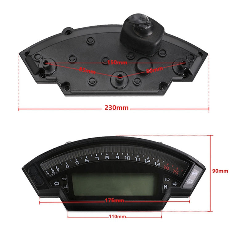Speedpark Motorcycle LCD TFT Digital Speedometer 14000RPM 6 Gear Backlight Motorcycle Odometer for 1,2,4 Cylinders Meter - free shipping - PMC TechLife - Order now!