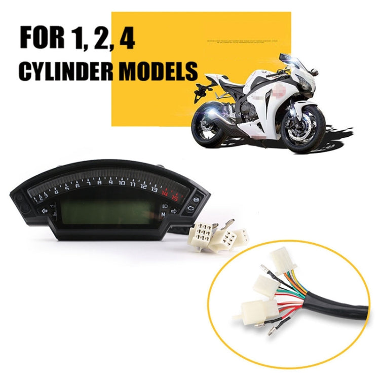 Speedpark Motorcycle LCD TFT Digital Speedometer 14000RPM 6 Gear Backlight Motorcycle Odometer for 1,2,4 Cylinders Meter - free shipping - PMC TechLife - Order now!
