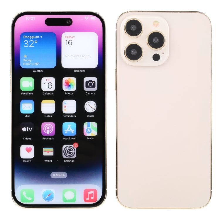 For iPhone 14 Pro Color Screen Non-Working Fake Dummy Display Model (Gold) - free shipping - PMC TechLife - Order now!