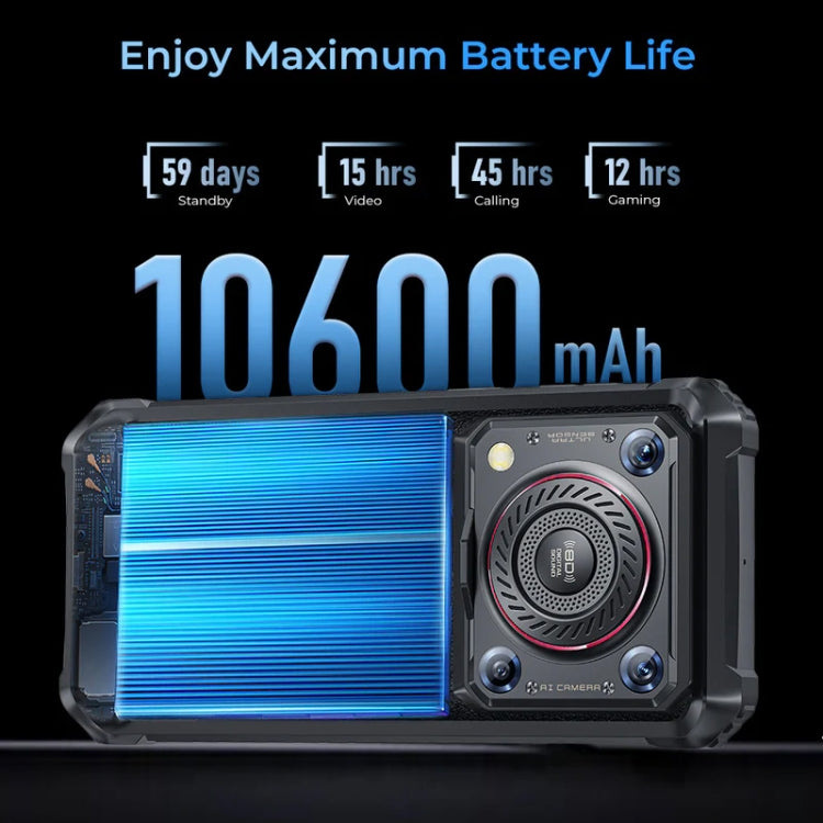 Oukitel WP36 Pro, 6GB+256GB, IP68/IP69K, Fingerprint Identification, 10600mAh, 6.52 inch MediaTek MT8788 Octa Core, NFC, OTG, Network: 4G (Black) - free shipping - PMC Jewellery - Order now!