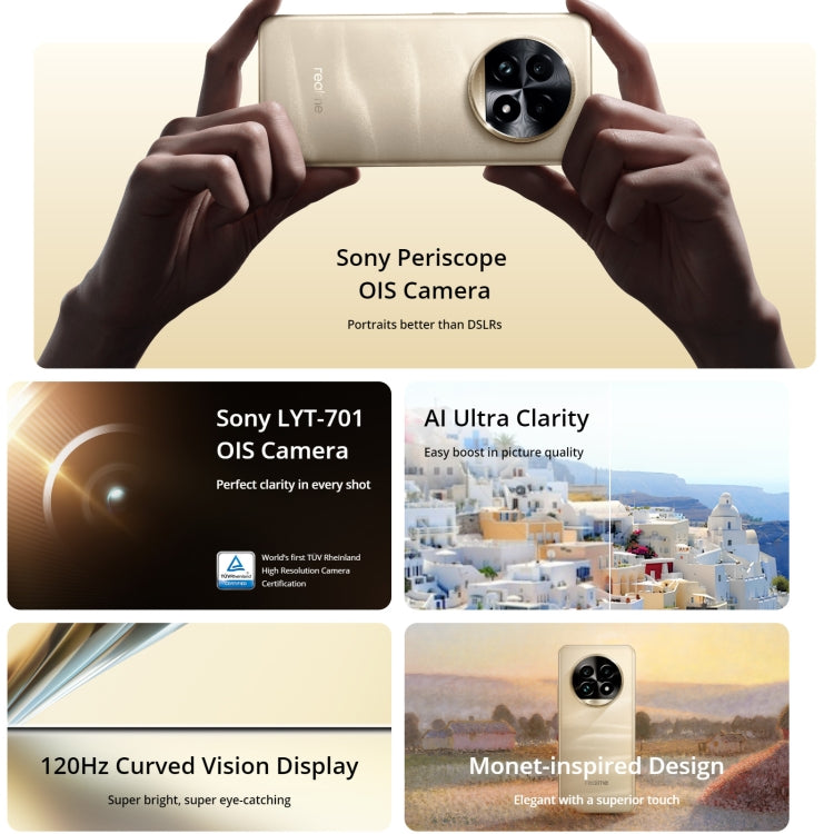 Realme 13 Pro+, 12GB+256GB, Screen Fingerprint Identification, 6.7 inch Realme UI 5.0 Snapdragon 7s Gen 2 Octa Core, NFC, Network: 5G (Emerald Green) - free shipping - PMC Jewellery - Order now!