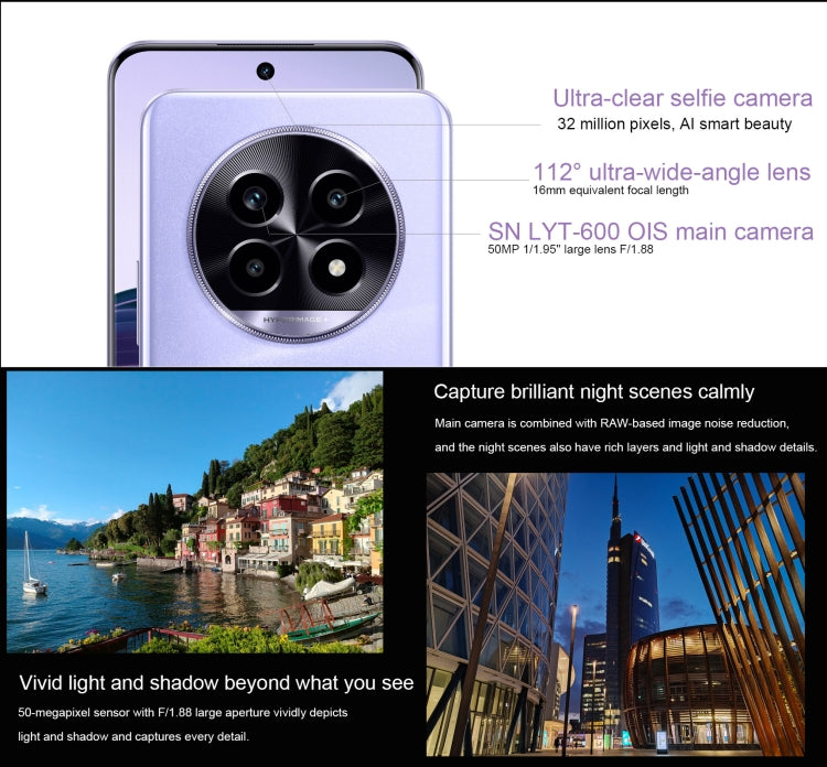 Realme 13 Pro Extreme Edition, 12GB+512GB, Screen Fingerprint Identification, 6.7 inch Realme UI 5.0 Snapdragon 7s Gen 2 Octa Core, NFC, Network: 5G (Purple) - free shipping - PMC Jewellery - Order now!