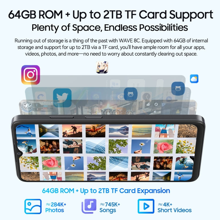 Blackview WAVE 8C, 2GB+64GB, 6.56 inch Android 14 GO Unisoc SC9863A Octa Core, Network: 4G, OTG (Purple) - free shipping - PMC Jewellery - Order now!