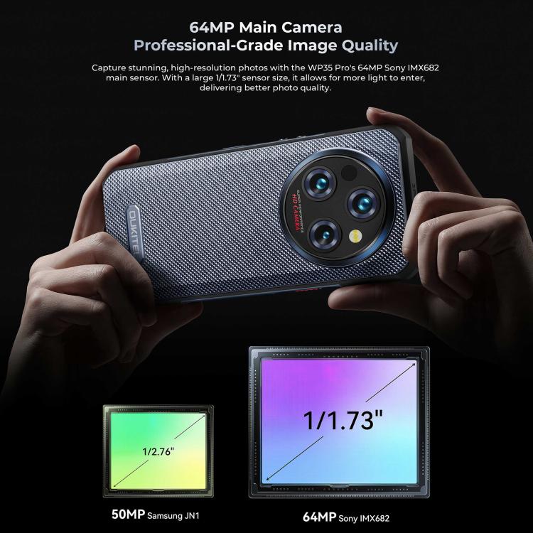 Oukitel WP35 Pro 5G Rugged Phone, 12GB+512GB, 6.6 inch Android 14 MediaTek Dimensity 6300 Octa Core, NFC, OTG, Network: 5G (Green) - free shipping - PMc TechLife - Order now!