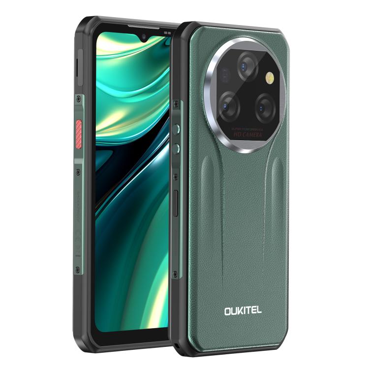 Oukitel WP39 Pro 5G Rugged Phone, 12GB+512GB, Night Vision, Fingerprint Identification, 6.6 inch Android 14 MediaTek Dimensity 6300 Octa Core, NFC, OTG, Network: 5G (Green) - free shipping - PMc TechLife - Order now!