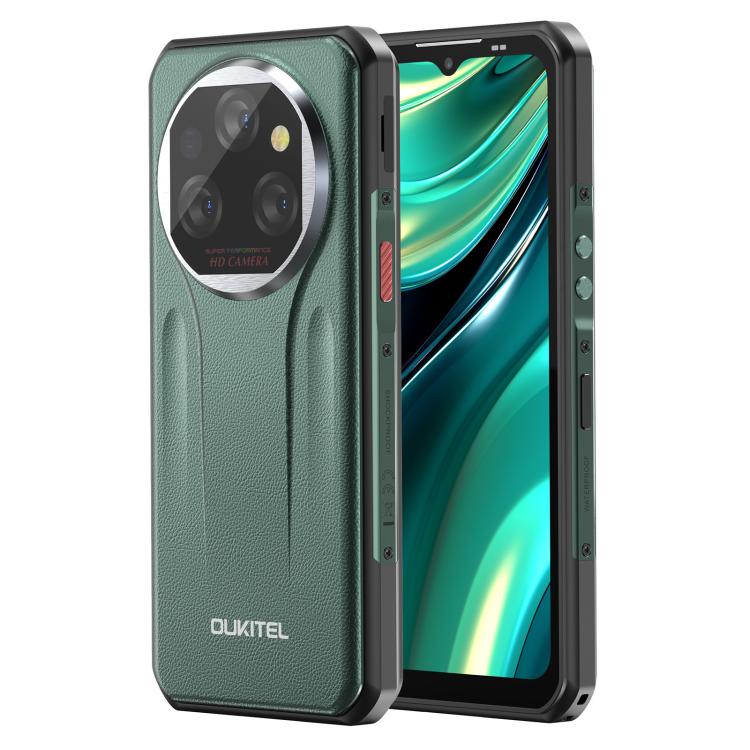 Oukitel WP39 Pro 5G Rugged Phone, 12GB+512GB, Night Vision, Fingerprint Identification, 6.6 inch Android 14 MediaTek Dimensity 6300 Octa Core, NFC, OTG, Network: 5G (Green) - free shipping - PMc TechLife - Order now!