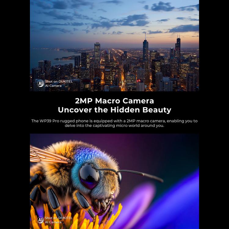 Oukitel WP39 Pro 5G Rugged Phone, 12GB+512GB, Night Vision, Fingerprint Identification, 6.6 inch Android 14 MediaTek Dimensity 6300 Octa Core, NFC, OTG, Network: 5G (Green) - free shipping - PMc TechLife - Order now!