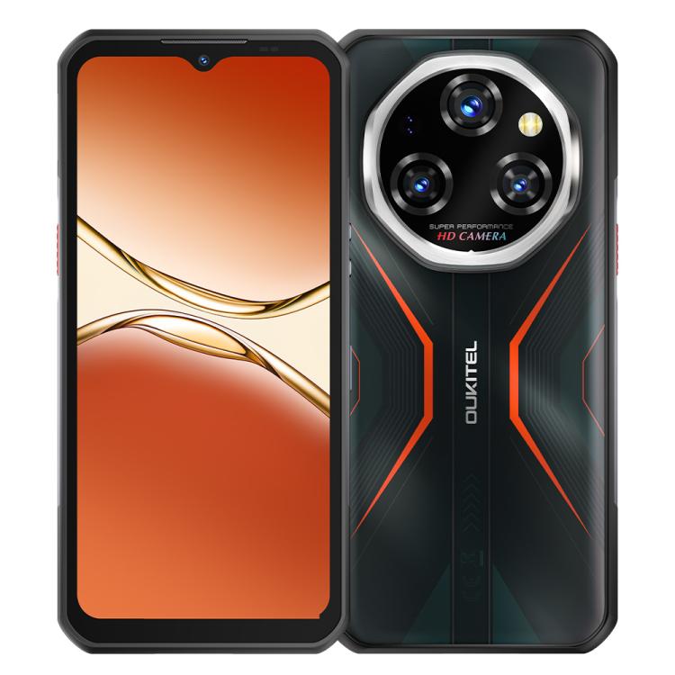 Oukitel WP55 Pro 5G Rugged Phone, 16GB+512GB, 108MP Camera, Fingerprint Identification, 6.6 inch Android 15 MediaTek Dimensity 7025 Octa Core, NFC, OTG, Network: 5G (Orange) - free shipping - PMC TechLife - Order now!