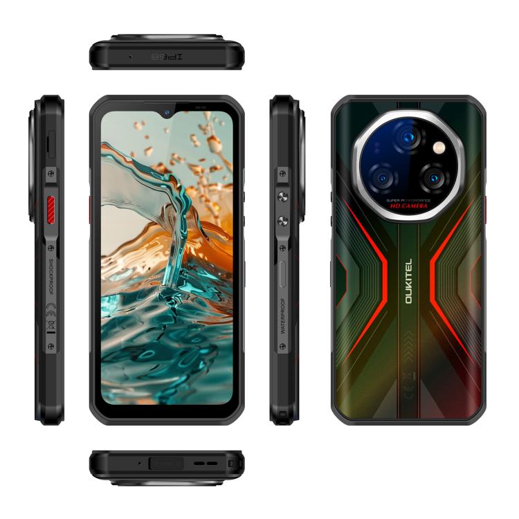 Oukitel WP55 Pro 5G Rugged Phone, 16GB+512GB, 108MP Camera, Fingerprint Identification, 6.6 inch Android 15 MediaTek Dimensity 7025 Octa Core, NFC, OTG, Network: 5G (Orange) - free shipping - PMC TechLife - Order now!