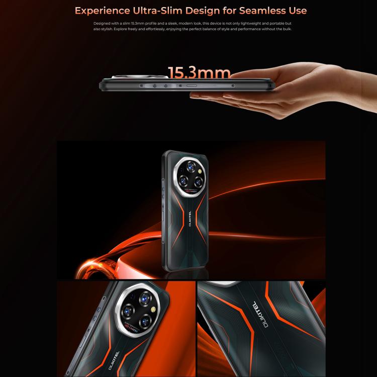 Oukitel WP55 Pro 5G Rugged Phone, 16GB+512GB, 108MP Camera, Fingerprint Identification, 6.6 inch Android 15 MediaTek Dimensity 7025 Octa Core, NFC, OTG, Network: 5G (Orange) - free shipping - PMC TechLife - Order now!