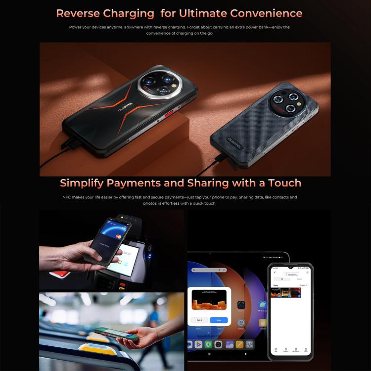 Oukitel WP55 Pro 5G Rugged Phone, 16GB+512GB, 108MP Camera, Fingerprint Identification, 6.6 inch Android 15 MediaTek Dimensity 7025 Octa Core, NFC, OTG, Network: 5G (Black) - free shipping - PMC TechLife - Order now!