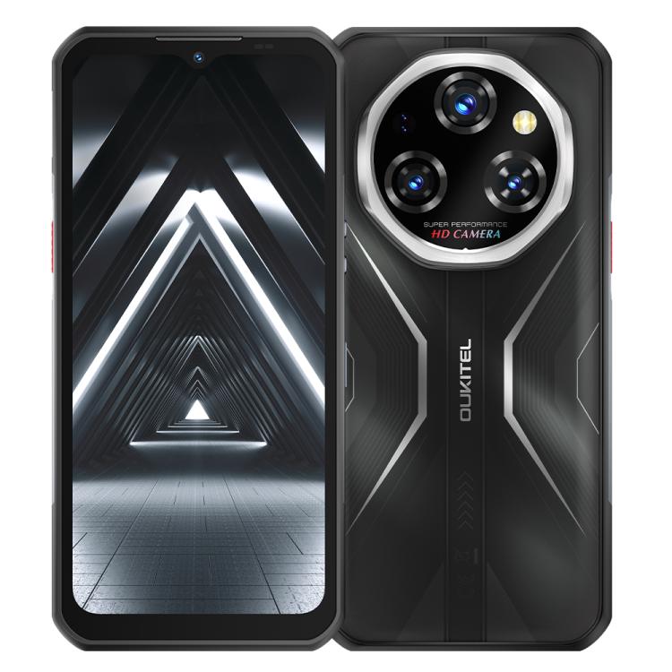 Oukitel WP55 5G Rugged Phone, 12GB+256GB, 108MP Camera, Fingerprint Identification, 6.6 inch Android 15 MediaTek Dimensity 7025 Octa Core, NFC, OTG, Network: 5G (Black) - free shipping - PMC TechLife - Order now!