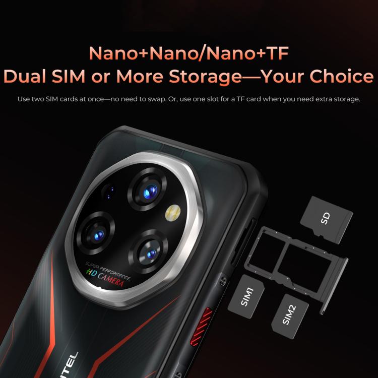 Oukitel WP55 5G Rugged Phone, 12GB+256GB, 108MP Camera, Fingerprint Identification, 6.6 inch Android 15 MediaTek Dimensity 7025 Octa Core, NFC, OTG, Network: 5G (Black) - free shipping - PMC TechLife - Order now!