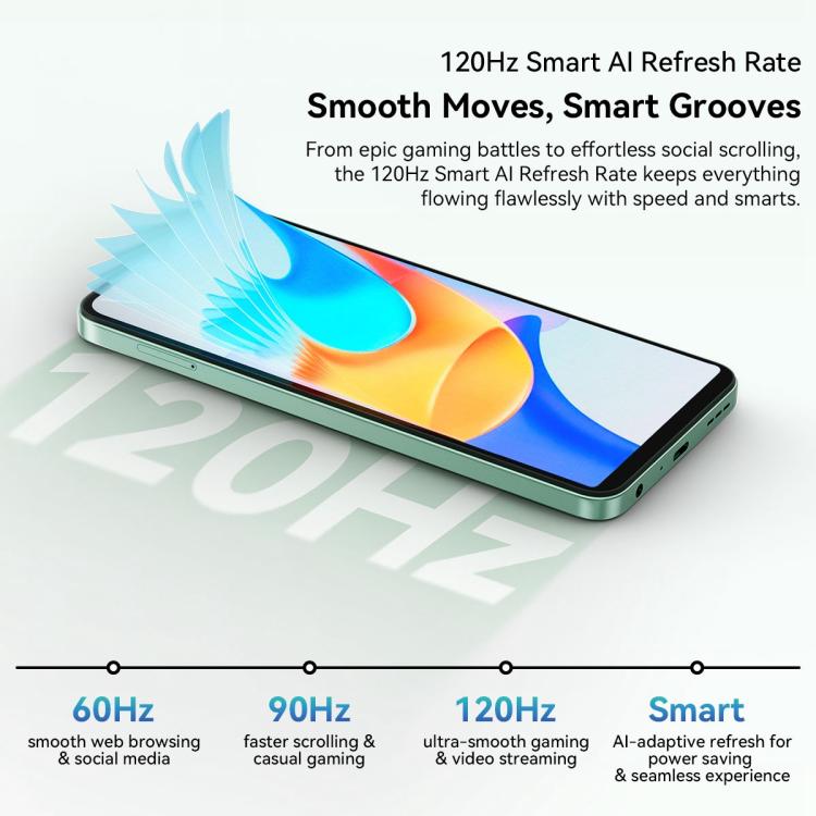 Blackview SHARK 6 5G, 8GB+128GB, 6.88 inch Android 15 Unisoc UMS9620 T8100 Octa Core, Network: 5G, NFC, OTG (Mint Green) - free shipping - PMC TechLife - Order now!