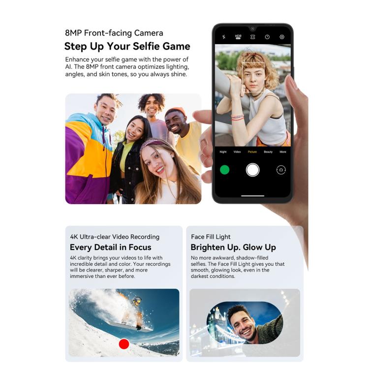 Blackview SHARK 6 5G, 8GB+128GB, 6.88 inch Android 15 Unisoc UMS9620 T8100 Octa Core, Network: 5G, NFC, OTG (Mint Green) - free shipping - PMC TechLife - Order now!