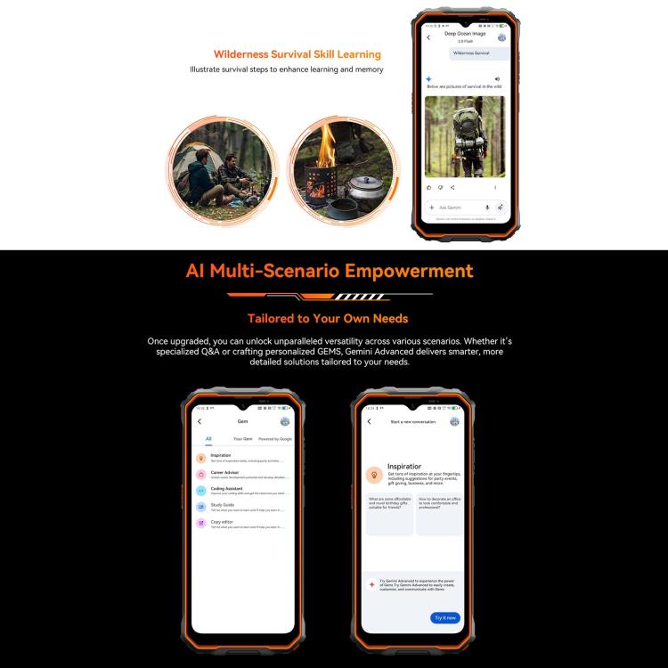 Blackview Oscal Marine 2, 4GB+64GB, 6.56 inch Android 15 Unisoc UMS9230E T615 Octa Core, Network: 4G, OTG, NFC (Orange) - free shipping - PMC TechLife - Order now!