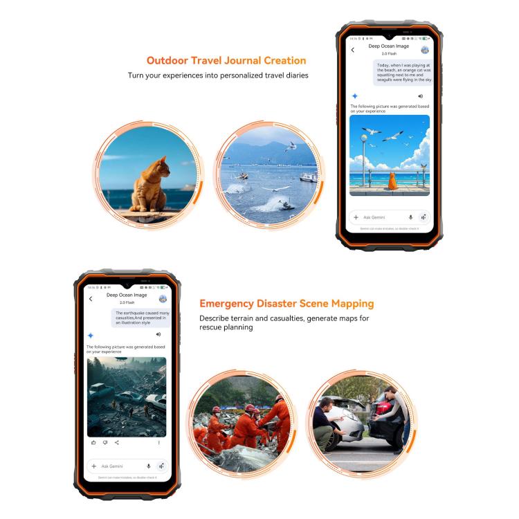 Blackview Oscal Marine 2, 4GB+64GB, 6.56 inch Android 15 Unisoc UMS9230E T615 Octa Core, Network: 4G, OTG, NFC (Orange) - free shipping - PMC TechLife - Order now!