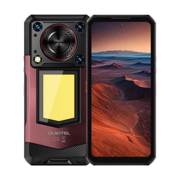 Oukitel WP56 Rugged Phone, 12GB+512GB, 108MP Camera, Fingerprint Identification, 6.8 inch Android 15 MTK Dimensity 7050 Octa Core, NFC, OTG, Network: 5G (Red) - free shipping - PMC TechLife - Order now!