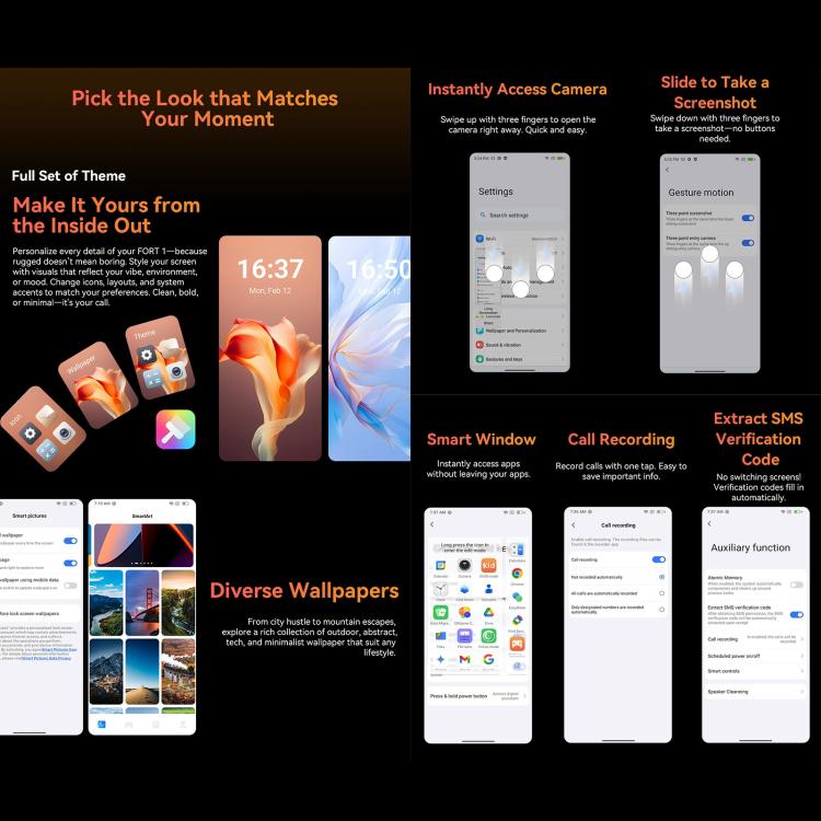 Blackview FORT 1, 6GB+256GB, 6.56 inch Android 15 Unisoc UMS9230E T615 Octa Core, Network: 4G, OTG, NFC (Black) - free shipping - PMC TechLife - Order now!