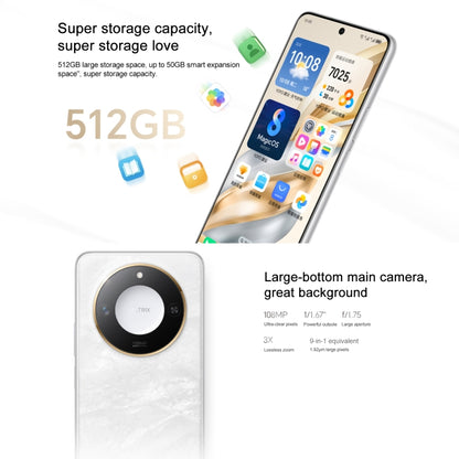 Honor X60, 8GB+128GB, Side Fingerprint, 6.8 inch MagicOS 8.0 Dimensity 7025-Ultra Octa Core, Network: 5G, OTG, Not Support Google Play (White) - Honor by Huawei | Online Shopping South Africa | PMC Jewellery | Buy Now Pay Later Mobicred