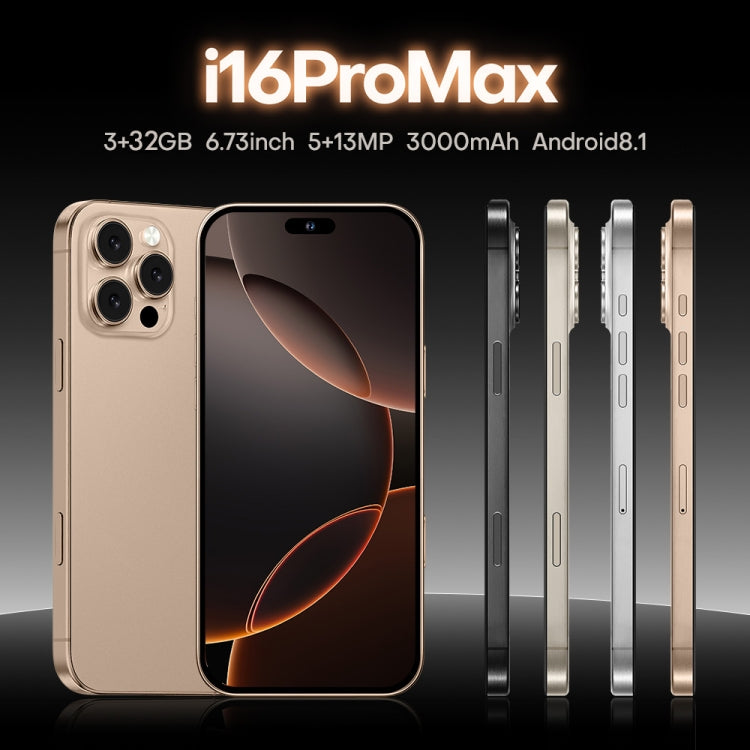 i16 Pro Max / A08, 3GB+32GB, 6.73 inch Screen, Face Identification, Android 8.1 MTK6753 Octa Core, Network: 3G, Dual SIM, UK Plug (Black) -  by PMC Jewellery | Online Shopping South Africa | PMC Jewellery | Buy Now Pay Later Mobicred