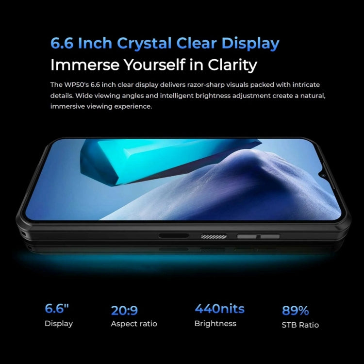 Oukitel WP50 5G Rugged Phone, 4GB+256GB, 6.6 inch Android 14.0 MediaTek Dimensity 6100+ Octa-core, NFC, OTG, Network: 5G (Black) - free shipping - PMC Jewellery - Order now!